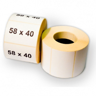 Этикетки 58x40, намотка 700, d втулки 40, полуглянец (для термотрансферного принтера)